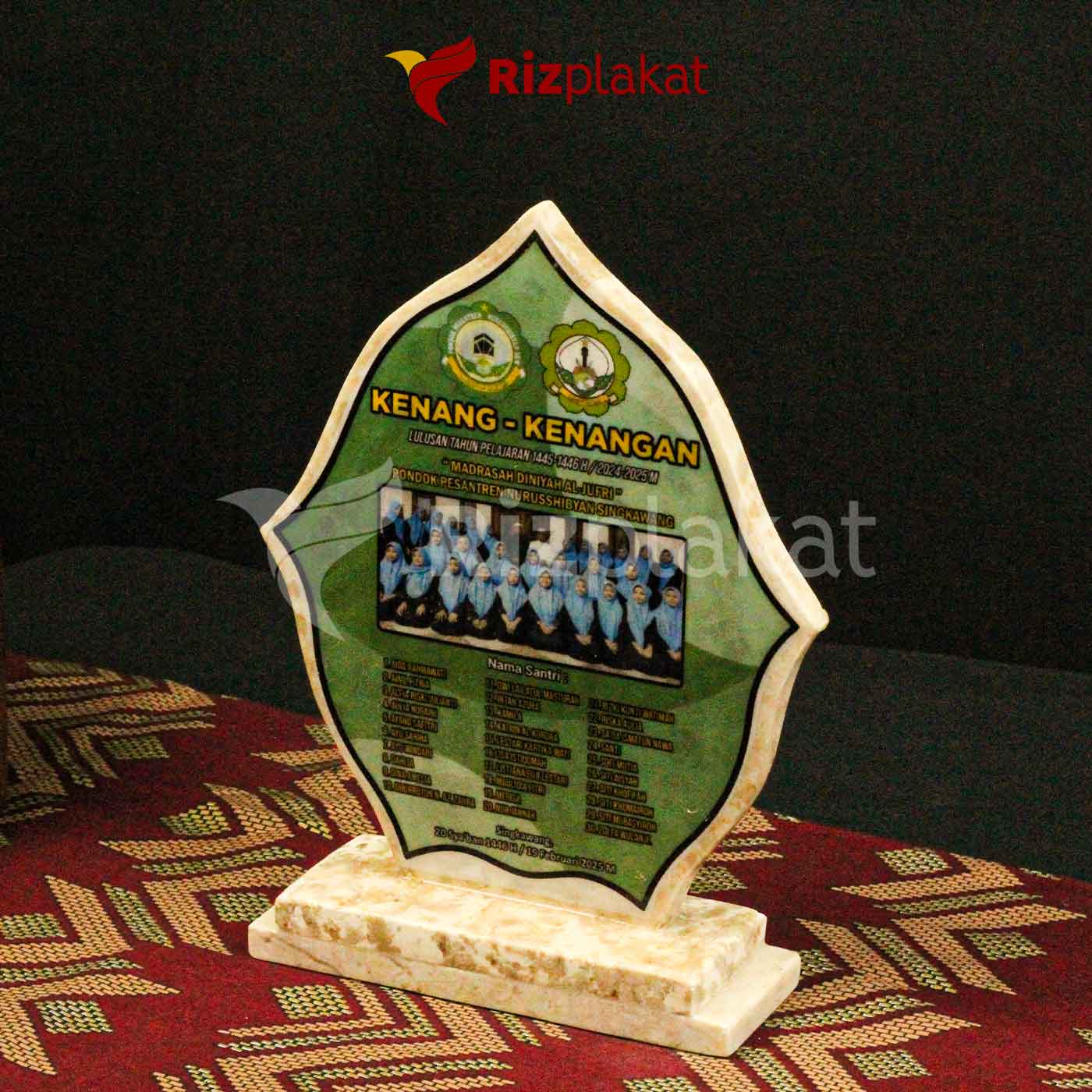 Plakat Kenang-Kenangan Marmer Custom