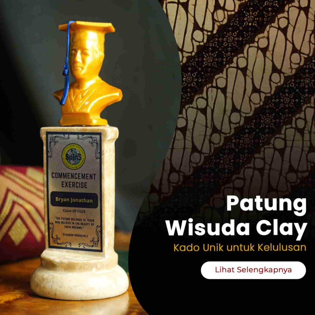 kw artikel PBN plakat wisuda patung wisuda dari clay Vol 10